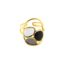 Bague-Anneau-Ajoure-avec-Ovale-Acier-Dore-et-Formes-Email-Noir-Gris-Blanc