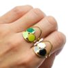 Bague-Anneau-Ajoure-avec-Ovale-Acier-Dore-et-Formes-Email-Couleur