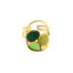 Bague-Anneau-Ajoure-avec-Ovale-Acier-Dore-et-Formes-Email-Vert