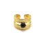 Bague-Multi-Rangs-Marteles-Acier-Dore-et-Pierre-Ronde-Noire