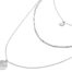 Collier-Triple-Chaines-avec-Medailles-Acier-Argente-Motif-Etoile-Polaire