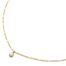 Collier-Fine-Chaine-Acier-Dore-avec-Mini-Perles-Email-Blanc-et-Pierre-Ronde