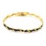 Bracelet-Jonc-Ondule-Email-Noir-et-Contour-Acier-Dore