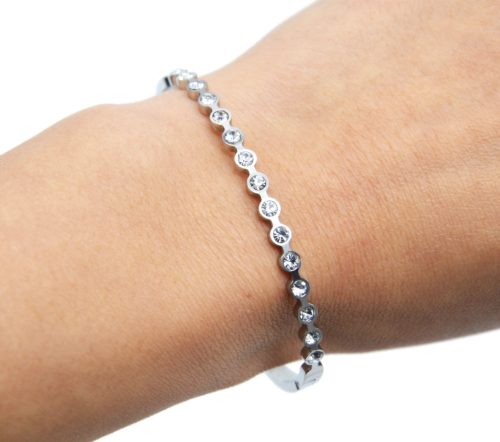 Bracelet-Jonc-Fin-avec-Multi-Strass-Contour-Acier-Argente