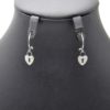 Boucles-dOreilles-Demi-Creoles-Acier-Argente-avec-Cadenas-Coeur-Strass