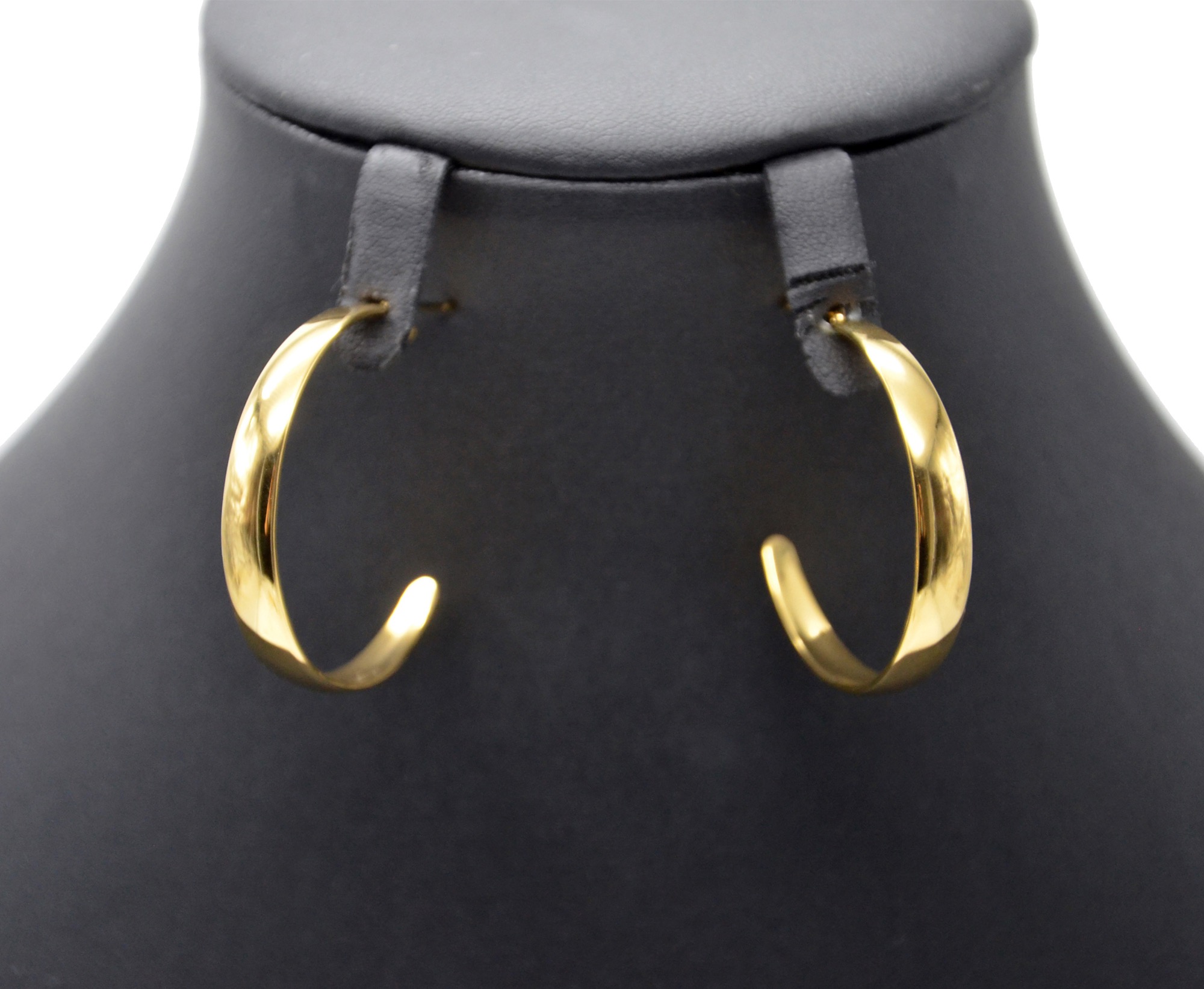 Boucles-dOreilles-Creoles-Moyennes-36mm-Uni-Acier-Dore