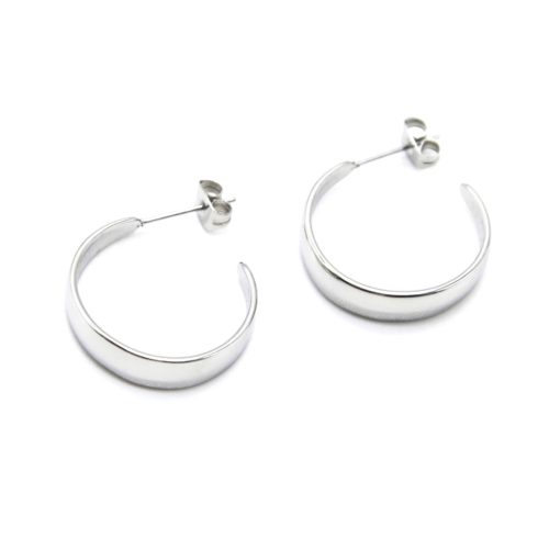 Boucles-dOreilles-Petites-Creoles-22mm-Uni-Acier-Argente