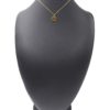 Collier-Chaine-Pendentif-Etoile-Email-Noir-Motif-Oriental-et-Oeil-Acier-Dore