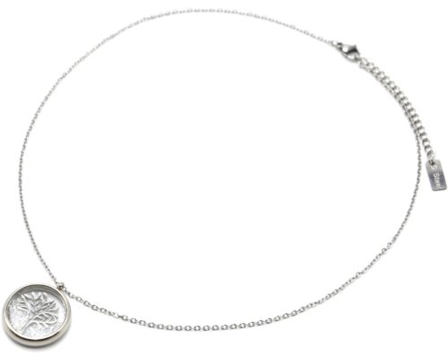 Collier-Fine-Chaine-Pendentif-Medaillon-Arbre-de-Vie-Acier-Argente-et-Cristaux