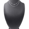 Collier-Double-Chaines-avec-Maillons-Ovales-Barres-Acier-Argente