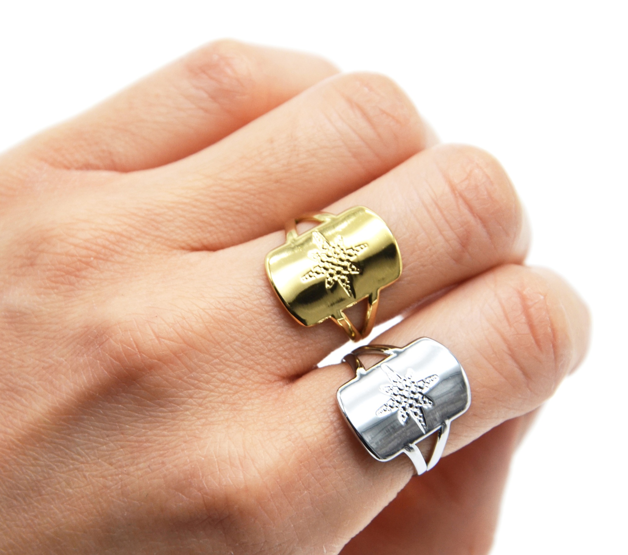 Bague avec sales médaille argent
