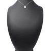 Collier-Fine-Chaine-Pendentif-Medaille-Rectangle-Etoile-Polaire-Acier-Argente