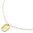 Collier-Fine-Chaine-Pendentif-Medaille-Rectangle-Etoile-Polaire-Acier-Dore