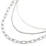 Collier-Triple-Chaines-Serpent-Torsadee-et-Gros-Maillons-Acier-Argente