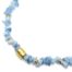 Collier-Multi-Pierres-Bleues-Assorties-avec-Tube-Motifs-Acier-Dore