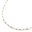 Collier-Perles-de-Rocaille-Tube-Blanches-avec-Billes-Acier-Dore-et-Perles-dEau-Douce