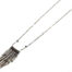 Sautoir-Collier-Pendentif-Tube-avec-Cascade-de-Chaines-et-Perles-Noir-Blanc