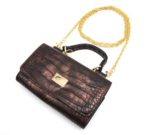 Sac-Pochette-Simili-Cuir-Effet-Croco-ou-Python-avec-Rabat-Anse-et-Chaine-Bandouliere