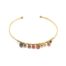 Bracelet-Jonc-Fin-Torsade-Acier-Dore-avec-Billes-et-Perles-Roses