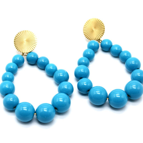 Boucles-dOreilles-Medaille-Acier-Dore-et-Goutte-Perles-Resine-Bleu