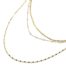 Collier-Triple-Chaines-avec-Billes-Tubes-Maillons-Acier-Dore-et-Mini-Perles-Ecru