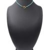 Collier-Pierres-Vertes-avec-Fermoir-Cercle-et-Barre-Acier-Dore