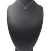 Collier-Fine-Chaine-Pendentif-Cercle-Contour-Strass-et-Etoile-Acier-Dore