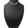 Collier-Perles-Degrade-Vert-avec-Tube-La-Vie-Est-Belle-Acier-Dore