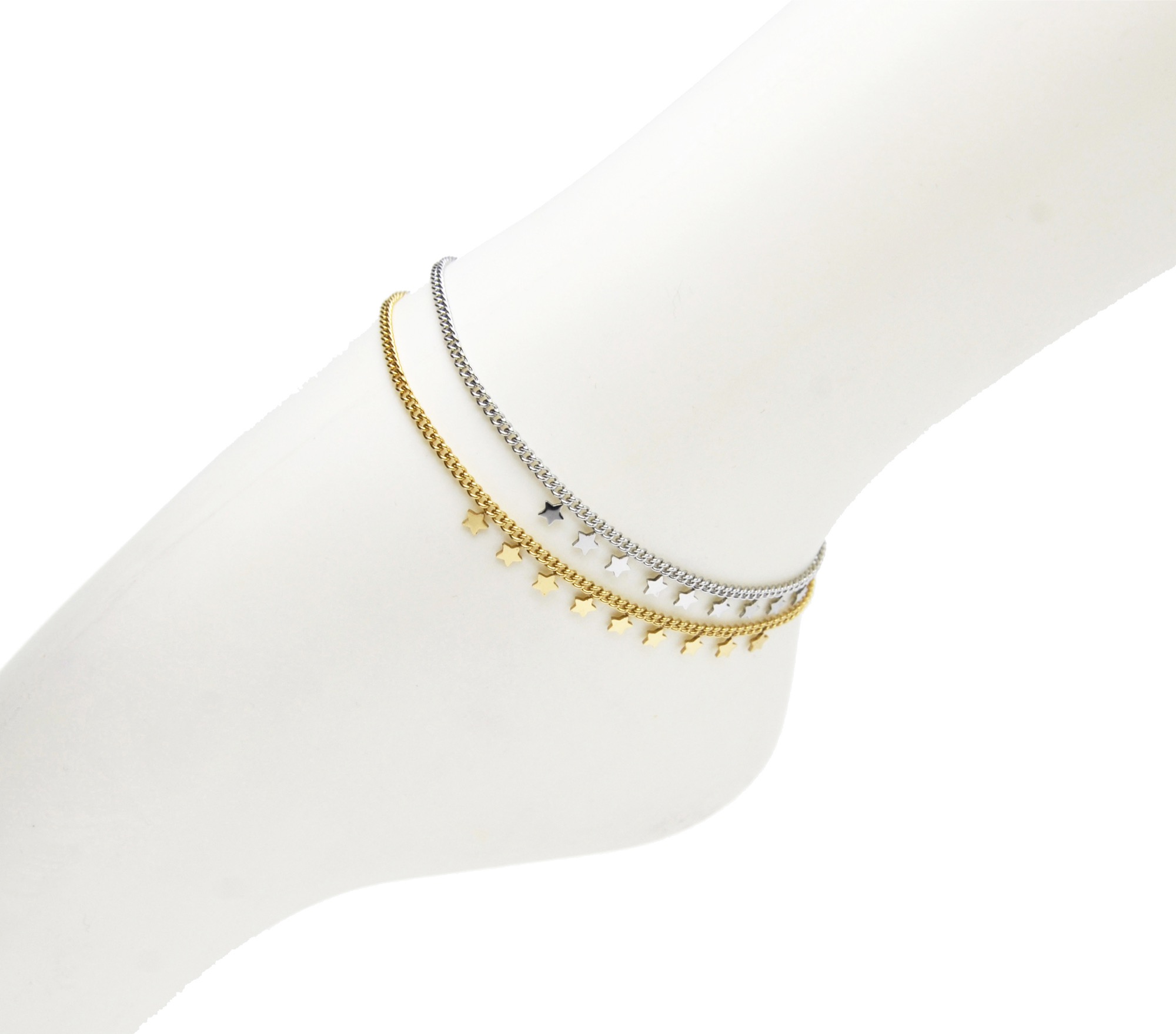 Chaine-Cheville-Maillons-Fins-Acier-avec-Pampilles-Etoiles