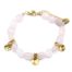 Bracelet-Pierres-Roses-avec-Pampilles-Martelees-Acier-Dore