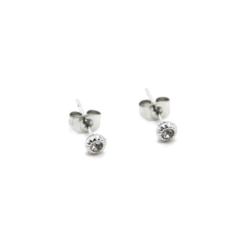 Boucles-dOreilles-Mini-Strass-Contour-Acier-Argente