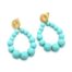 Boucles-dOreilles-Medaille-Acier-Dore-et-Goutte-Petites-Perles-Turquoise-Mat