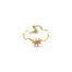 Bague-Anneau-Zigzag-Acier-Dore-et-Marguerite-Email-Blanc-Orange