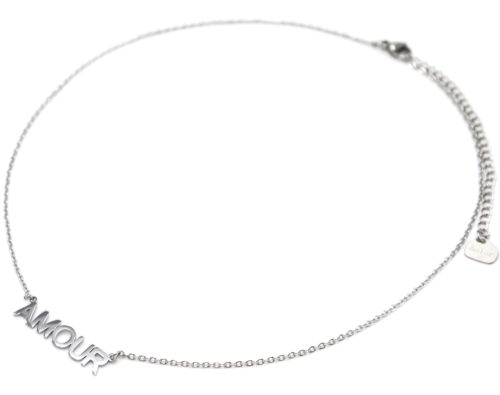 Collier-Fine-Chaine-Pendentif-Amour-Acier-Argente