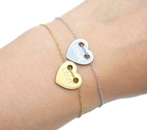 Bracelet-Fine-Chaine-avec-Medaille-Coeur-Love-Acier