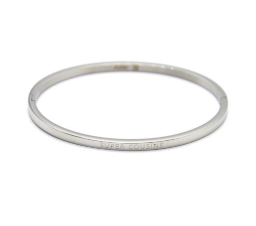 Bracelet-Jonc-Fin-Acier-Argente-avec-Message-Super-Cousine