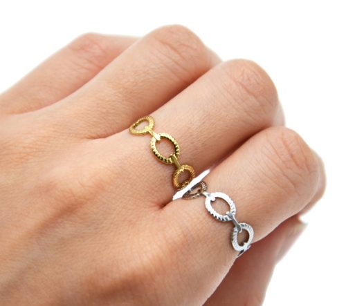 Bague-Anneau-avec-Maillons-Motif-Rayures-Acier