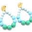 Boucles-dOreilles-Medaille-Acier-Dore-et-Goutte-Perles-Resine-Degrade-Bleu-Vert