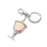 Porte-Cles-Bijou-de-Sac-Coupe-Email-Rose-Metal-Argente-et-Strass