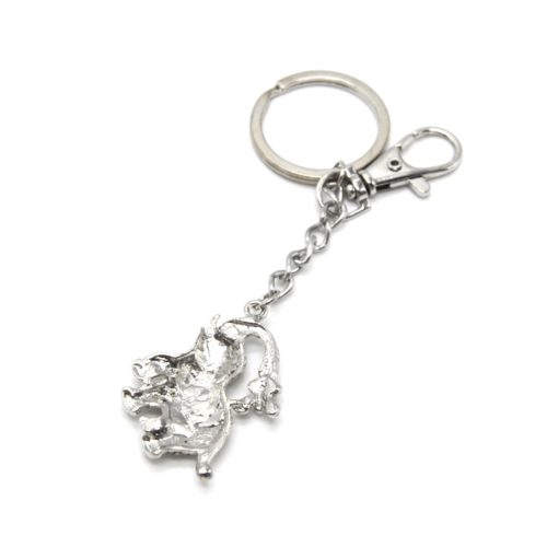 Porte-Cles-Bijou-de-Sac-Elephant-Metal-Argente-et-Strass