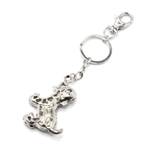 Porte-Cles-Bijou-de-Sac-Chien-Metal-Argente-et-Strass