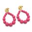 Boucles-dOreilles-Medaille-Acier-Dore-et-Goutte-Petites-Perles-Fuchsia-Mat