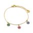 Bracelet-Chaine-Acier-Dore-avec-Fleurs-Email-Multicolore