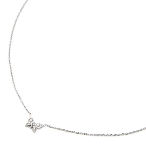 Collier-Fine-Chaine-Pendentif-Papillon-Acier-Argente-et-Strass