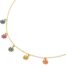 Collier-Fine-Chaine-Pendentif-5-Fleurs-Email-Multicolore-et-Acier-Dore