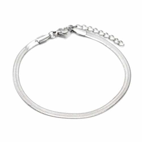 Bracelet-Fine-Chaine-Serpent-Brillante-Acier-Argente