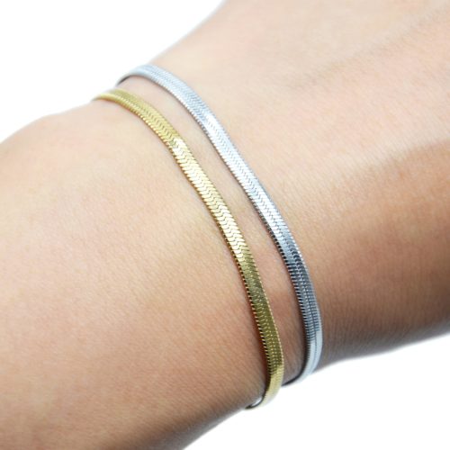 Bracelet-Fine-Chaine-Serpent-Brillante-Acier