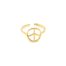 Bague-avec-Peace-Love-Contour-Acier-Dore