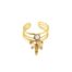 Bague-Triple-Rangs-Acier-Dore-avec-Pierre-Blanche-et-Pampilles