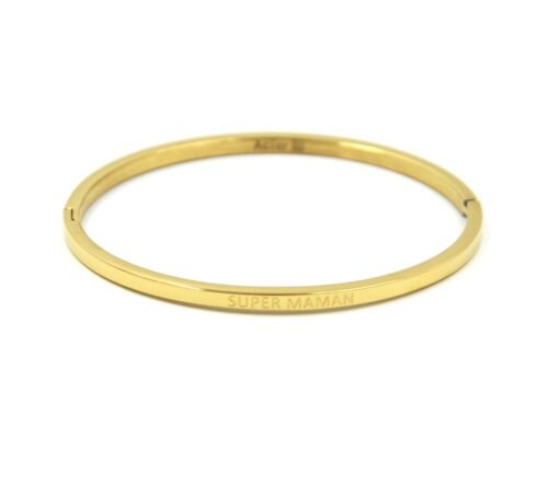 Bracelet-Jonc-Fin-Acier-Dore-avec-Message-Super-Maman